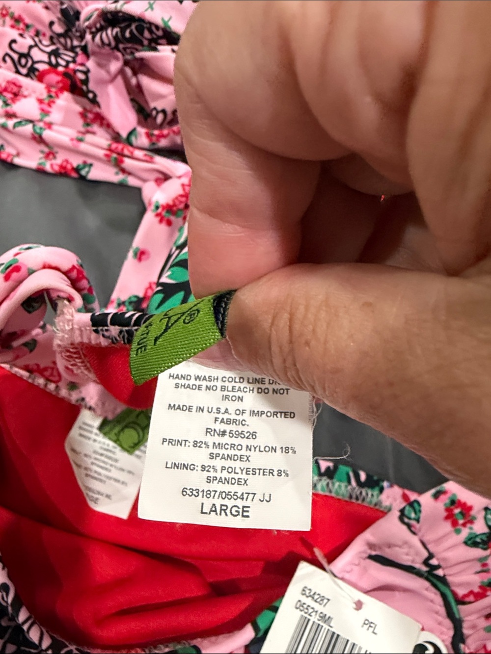 BECCA Pink Floral & Red Bikini Set - Picture 5 of 5